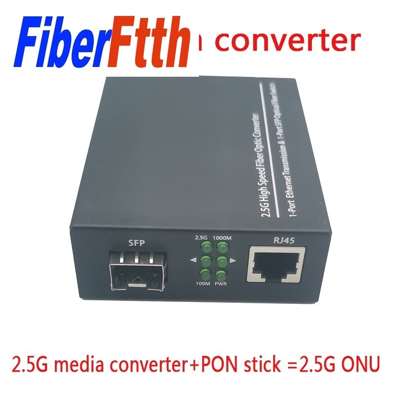 ตัวแปลงไฟเบอร์ออปติกสําหรับ SFP XPON GPON - ความเร็ว 2.5G 2500Mbps พร้อมอินเทอร์เฟซแฟลช TTL