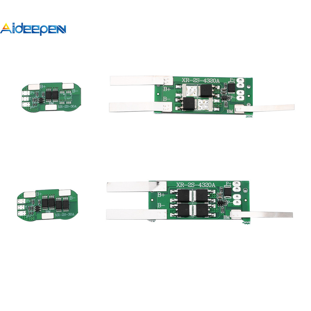 Aideepen 2S 7.4V 18650 แบตเตอรี่ลิเธียมป้องกัน 5A6A10A พร้อมพอร์ต