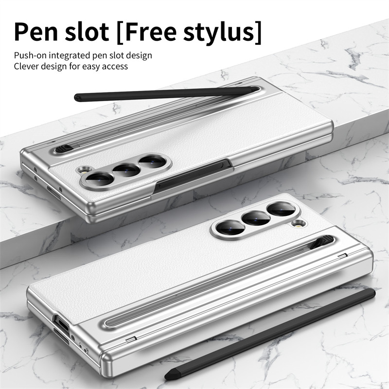 Anti-DROP สําหรับ Samsung Galaxy Z Fold7 Fold6 Z Fold5 Fold4 พร้อมปากกาธุรกิจหนัง Z พับ 7 6 5 4 360 ป้องกันเคสโทรศัพท์ ราคา ถูกที่สุด ดีลบีเคเค แกลเลอรีภาพที่ 9