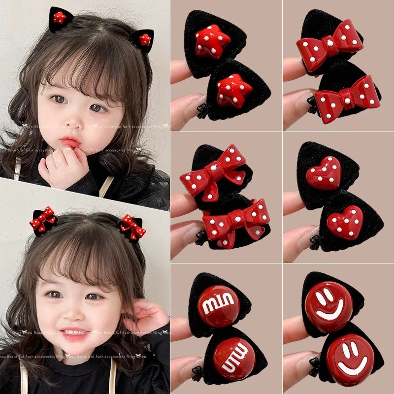 แฟชั่นเกาหลีหูแมวน่ารักโบว์กิ๊บติดผมเครื่องประดับผม