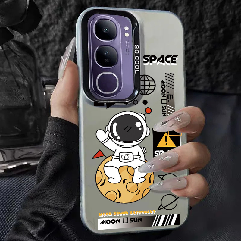 สําหรับVivo Y19s Y19 Y17s Y17 Y15s Y15 Y20s Y20 Y12s Y12 Y11 4G 5Gการ์ตูนสไตล์เลเซอร์เคสโทรศัพท์No.3