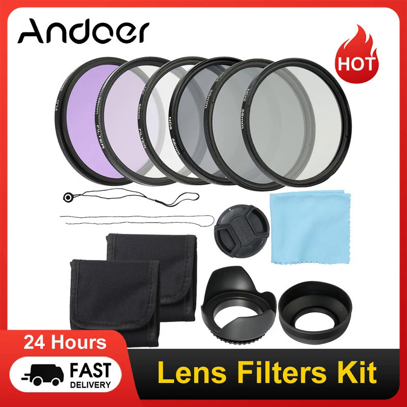 Andoer 58mm 52mm Camera UV CPL FLD Lens Filters Kit and Altura Photo ND Neutral Density Filter Set P