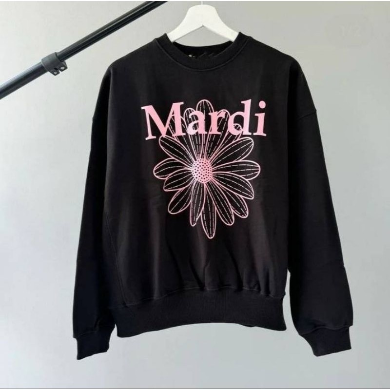 [NEW] HOT🔥 เเขนยาวสเวตเตอร์ สีดำ ลาย mardi 💖