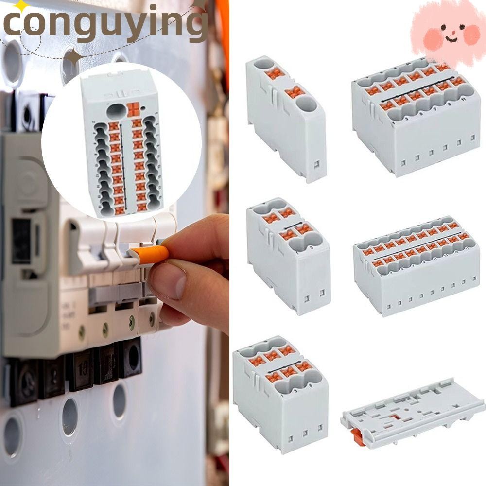 Conguying ปลั๊กไฟไฟฟ้าแบบกด, 2/4/6/12/18 การเชื่อมต่อ PTFIX 2.5mm2 บล็อกเชื่อมต่อ, คุณภาพสูงหลายออกบ