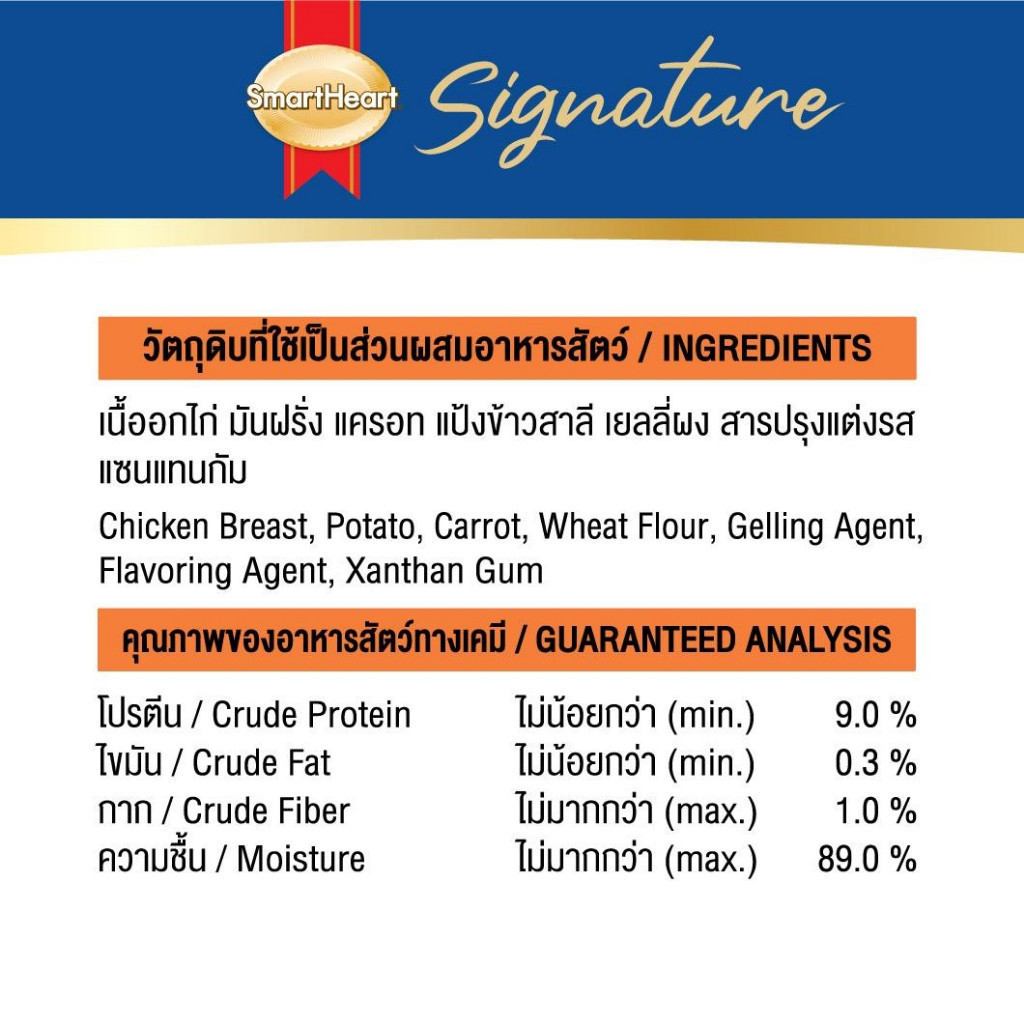 A [ยกลัง 24ซอง] สมาร์ทฮาร์ท ซิกเนเจอร์ เพาช์ อาหารสุนัขโตแบบซอง/ SmartHeart Signature 80g - รูปที่ 2