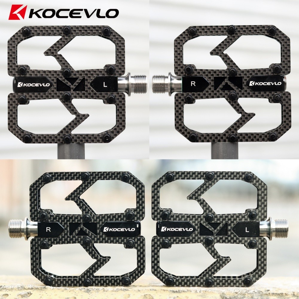 Kocevlo จักรยาน Ultralight คาร์บอนไฟเบอร์เหยียบไทเทเนียมเพลา MTB จักรยานเสือหมอบแบริ่งเหยียบ