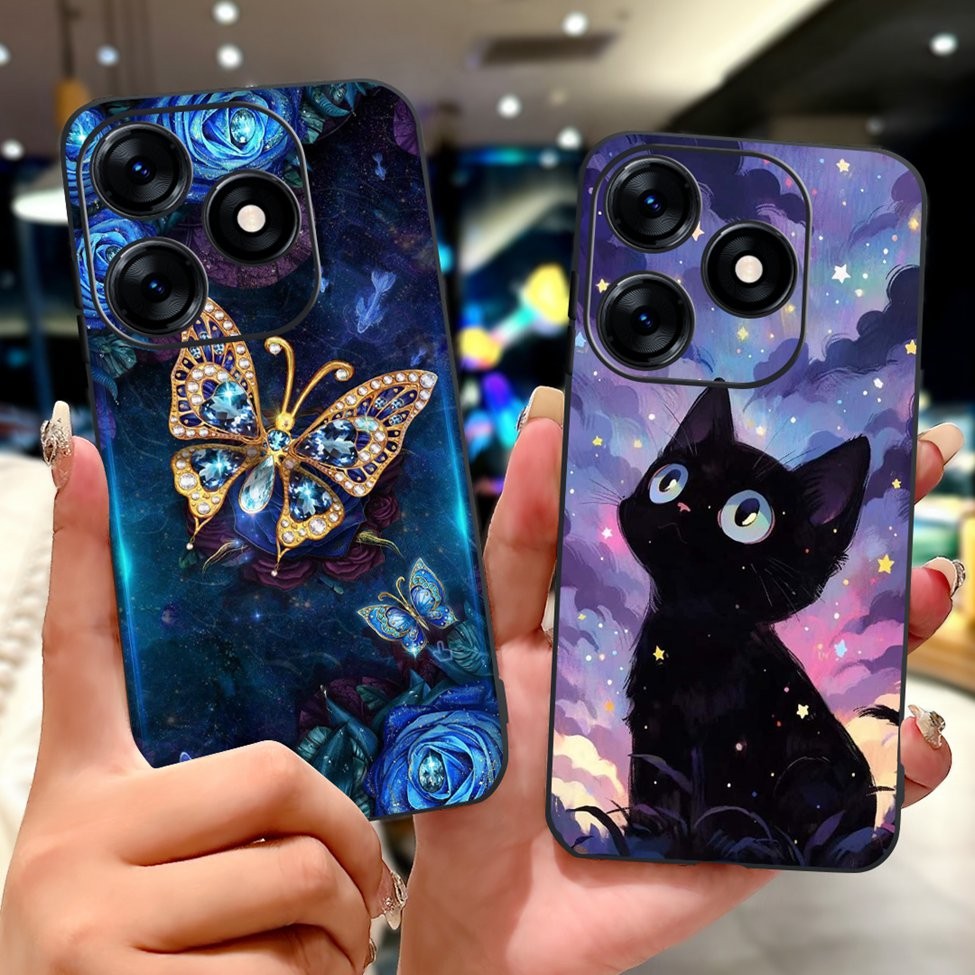 Tecno Spark 10C กรณี KI5k KI5m ความงามแฟชั่นผีเสื้อดอกไม้แมวน่ารัก Love Soft ฝาหลัง Tecno Spark 10C 