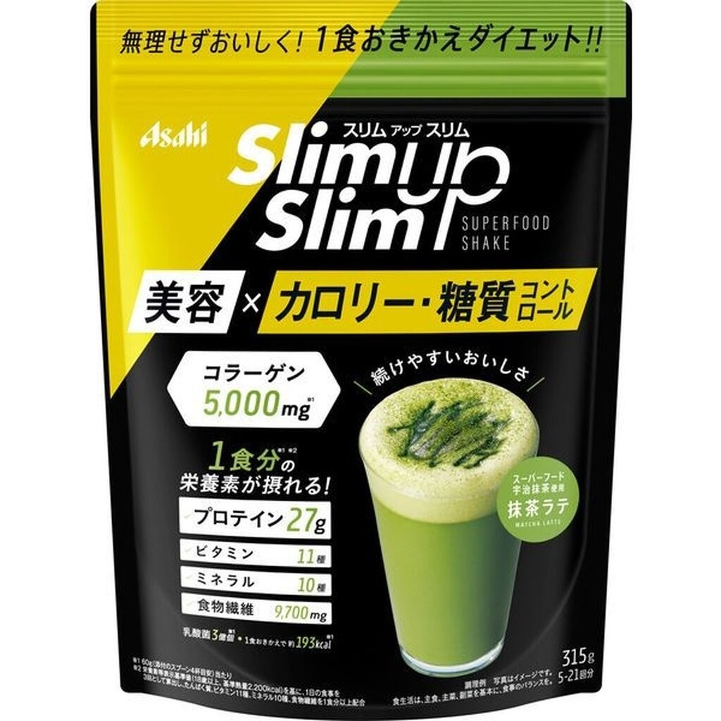 Asahi Slim Up Slim Matcha latte โปรตีนขนาด 315 g