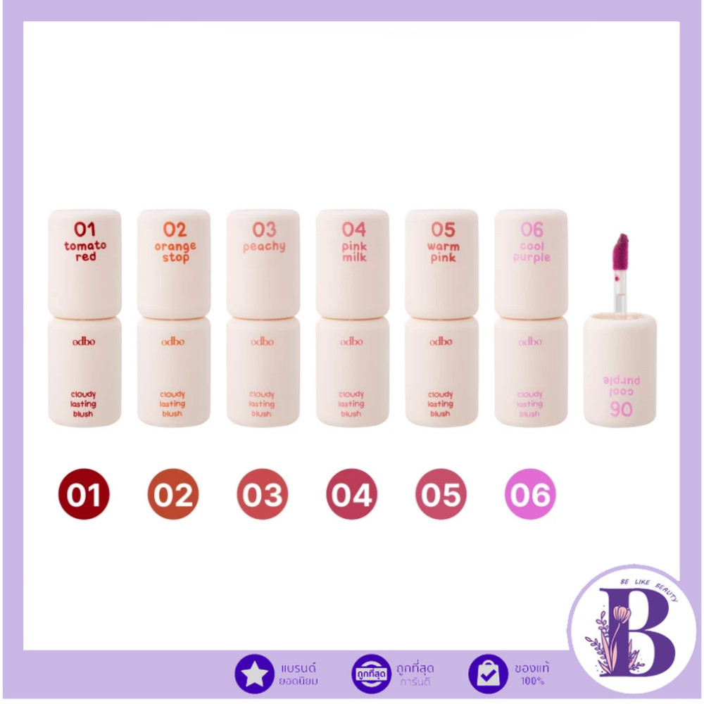 🔥แท้/ถูกที่สุด/ไลฟ์ทุกวัน🔥(1ชิ้น) OD1306 ODBO Cloudy Lasting Blush
