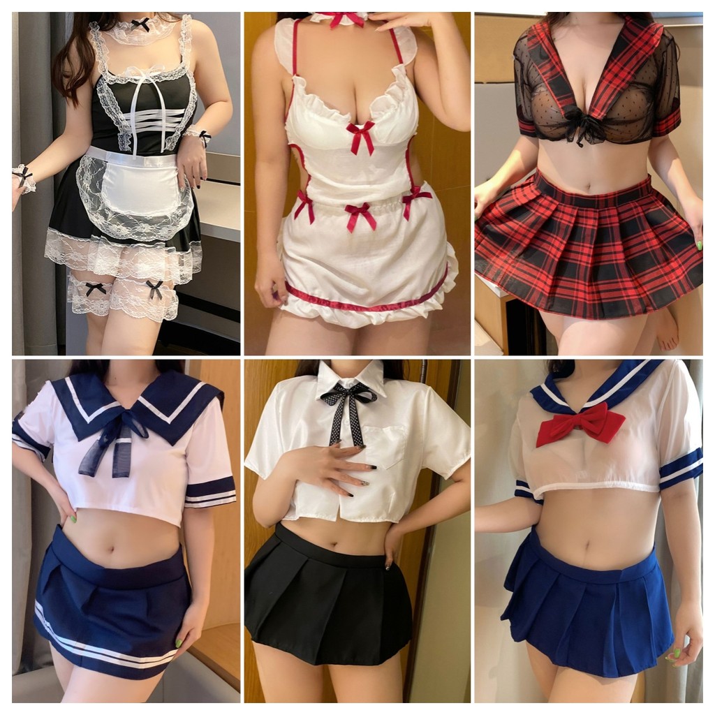 ✨ชุดคอสเพลย์ ชุดแม่บ้านเซ็กซี่ jk สูท บวกไซส์ มีหลายสไตล์ให้เลือก ส่งไวจากไทย✨ ชุดนอนไม่ได้นอน
