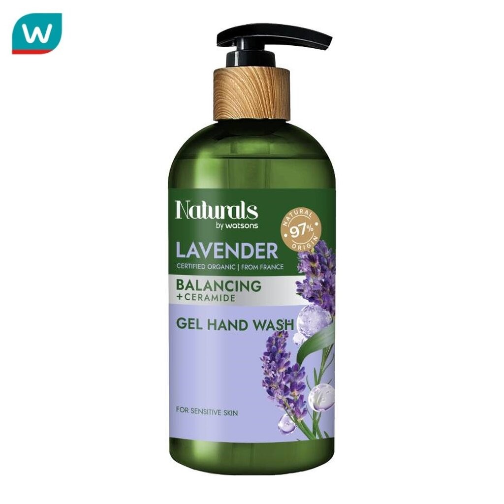 Naturals by Watsons เนเชอรัล บาย วัตสัน ลาเวนเดอร์ บาลานซิ่ง เจล แฮนด์ วอช 400มล