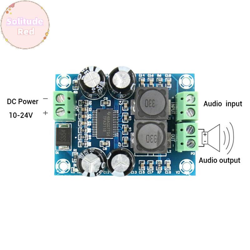 Solitudered 60W TPA3118 เครื่องขยายเสียงดิจิตอล AMP DC 10-24V โมดูล PBTL Mono ซับวูฟเฟอร์ TH