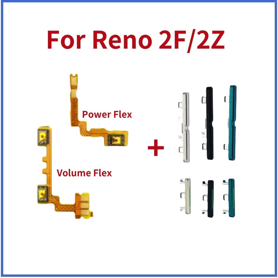 ใหม่เปิดปิดระดับเสียง Flex Cable สําหรับ OPPO Reno 2F 2 F Power Volume ปุ่มด้านข้างปุ่ม Flex Ribbon