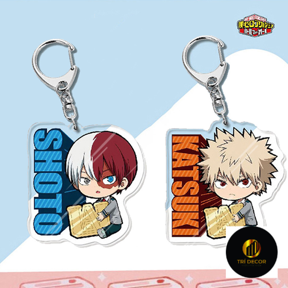 อะนิเมะ My Hero Key Chain Academia Todoroki Mirio Togata Aizawa Shouta ทั้งหมดสามารถไวนิลรูปพวงกุญแจ
