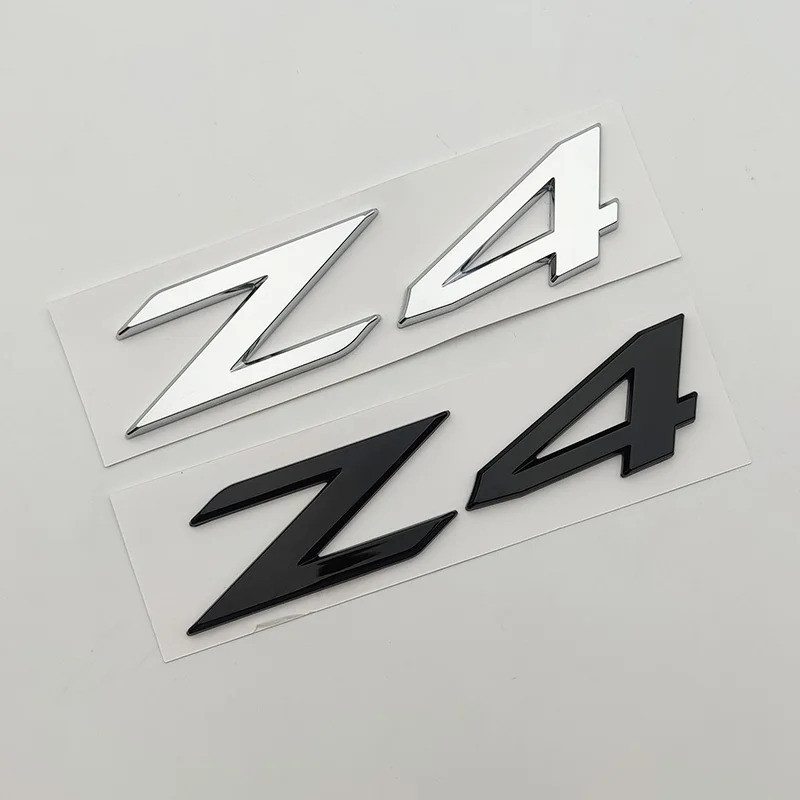 3d ABS Chrome Black Logo Z4 Emblem Letters Nameplate Sticker Car Trunk Badge For Z4 E85 E89 Accessor