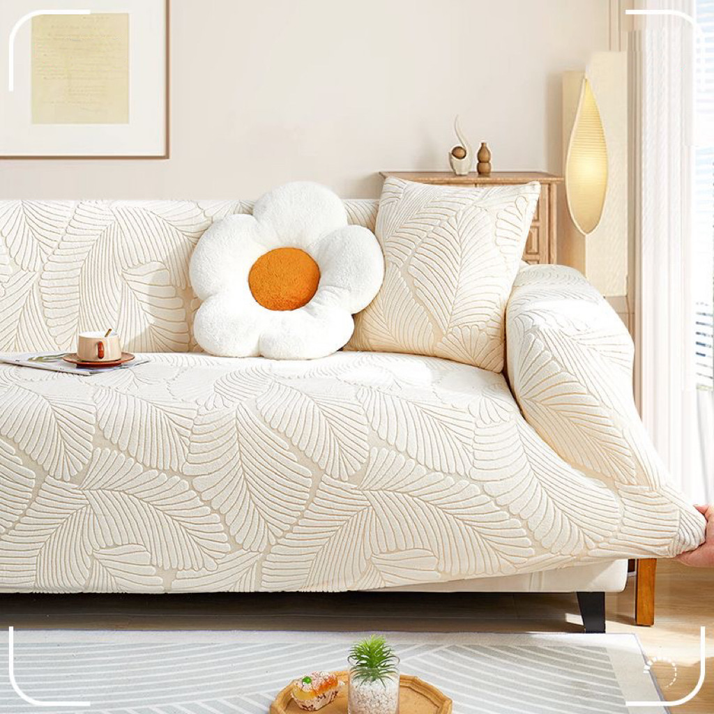 ผ้าคลุมโซฟาหนา ผ้าคลุมโซฟารูปตัว L 1/2/3/4 ที่นั่งผ้ายืดหยุ่นโซฟา couch protector กันลื่น universal slipcover partal couch ฝาครอบธรรมดาสีทึบโซฟา couch ฝาครอบ
