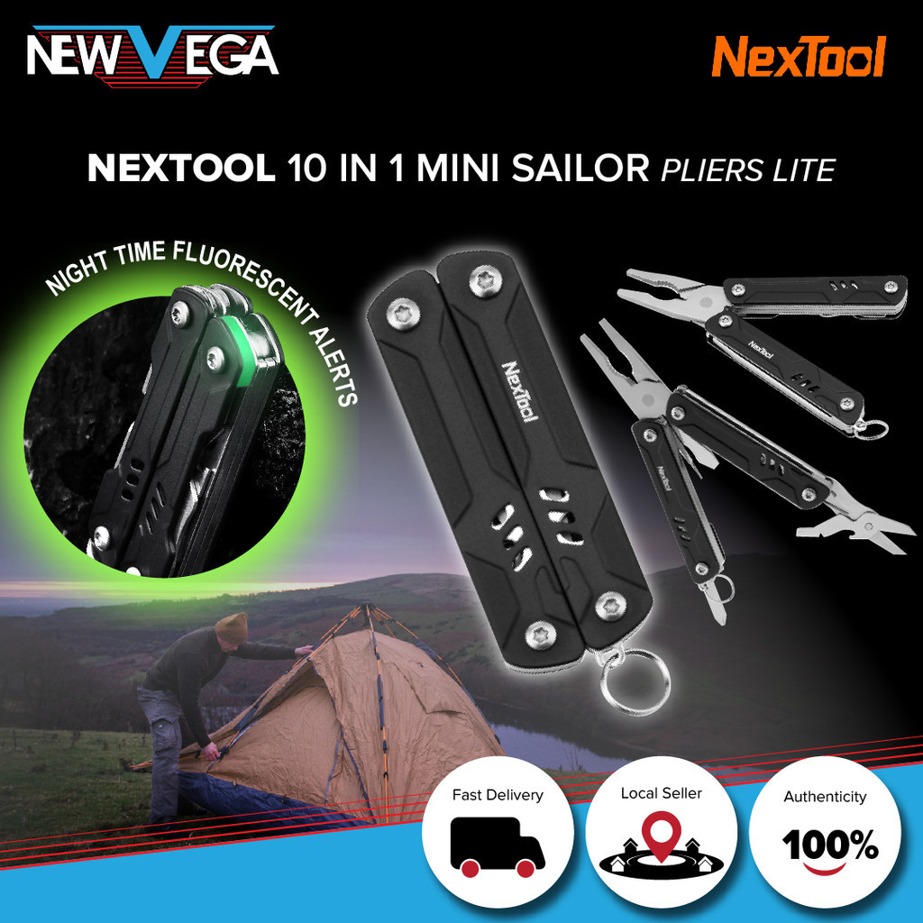 Nextool 10 in 1 Mini Sailor Pliers Lite NE20314 แบบพกพาและน้ําหนักเบา ฟังก์ชั่นอเนกประสงค์ ยอดเยี่ยมสําหรับการเดินทาง