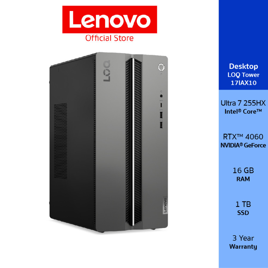 Lenovo LOQ Tower 17IAX10(91AY0003TA)PC Intel Ultra 7 255HX Nvidia Geforce RTX 4060 16GB SSD 1TB