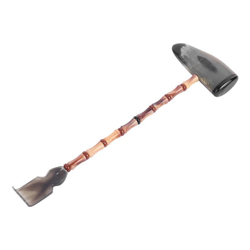 ค้อนฟิตเนสแบบช่วยเหลือตัวเองจากเขาวัว สำหรับขูดคัน แท่งนวดตัวเต็มรูปแบบ แท่งนวดหลายฟังก์ชันสำหรับคอแ