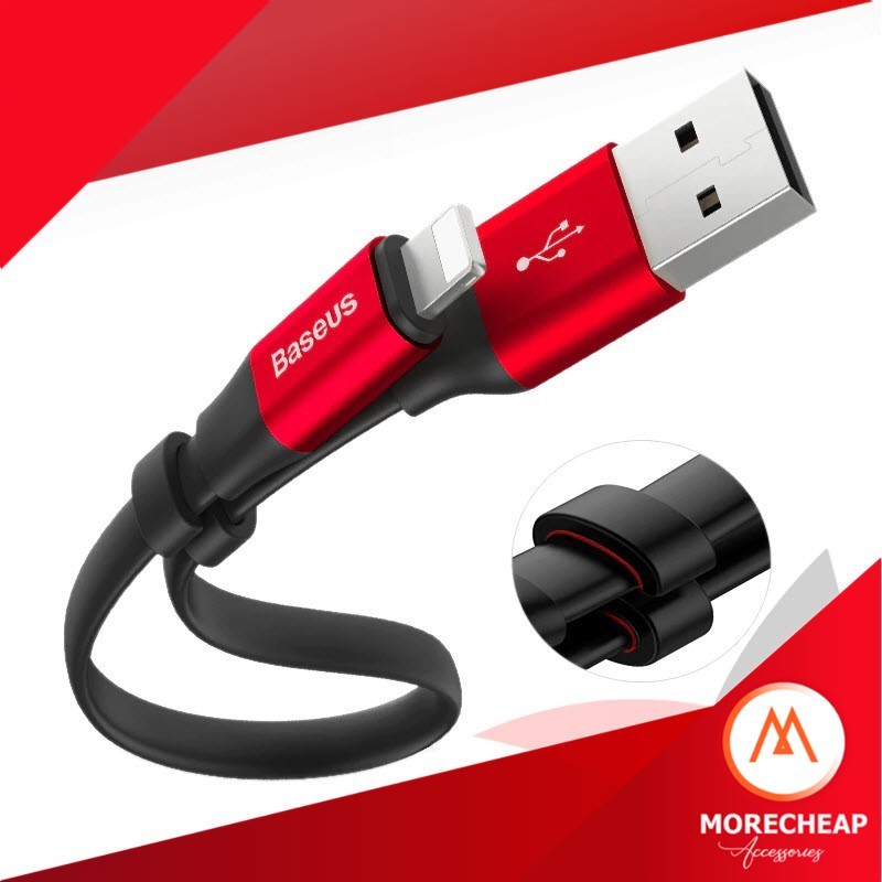 🔥ถูก/แท้🔥Baseus สายชาร์จสั้น 23 เซ็น สำหรับไอโฟน ไอแพด Type c รองรับ Fast Charge แถมตัวล็อคสาย