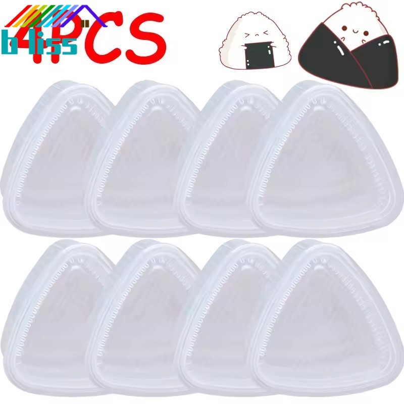 [บ้าน] - เครื่องทําข้าวปั้นซูชิพลาสติกสามเหลี่ยม - ชุด Onigiri Mould, แม่พิมพ์ซูชิ DIY, เหมาะสําหรับเบนโตะ, อุปกรณ์ครัว