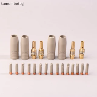 Kamembetbg 9 ชิ้น 0.8/1.0/1.2 มิลลิเมตร MIG ไฟฉายหัวฉีดแก๊ส Tip Holder ชิ้นส่วนป้องกัน 15AK ไฟฉายเชื่อมใหม่เคลือบป้องกันหัวฉีด TH