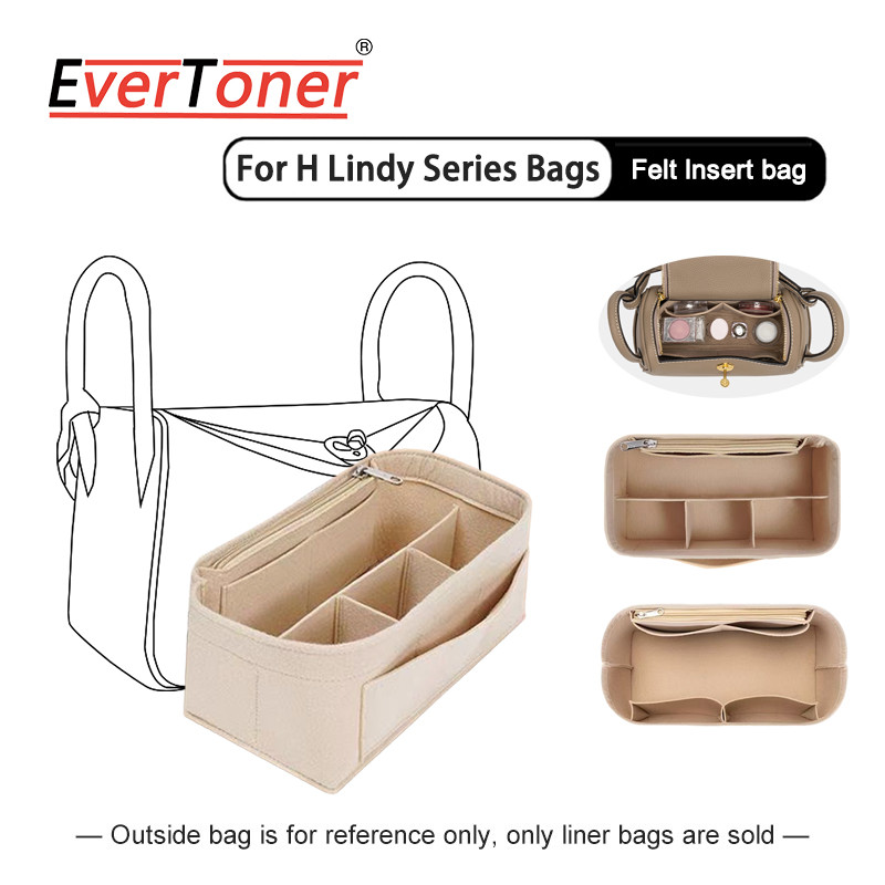EverToner ใส่ Organizer สําหรับ H Lindy Mini 26 30 34 กระเป๋าถือ Felt ด้านในกระเป๋าอุปกรณ์เสริม