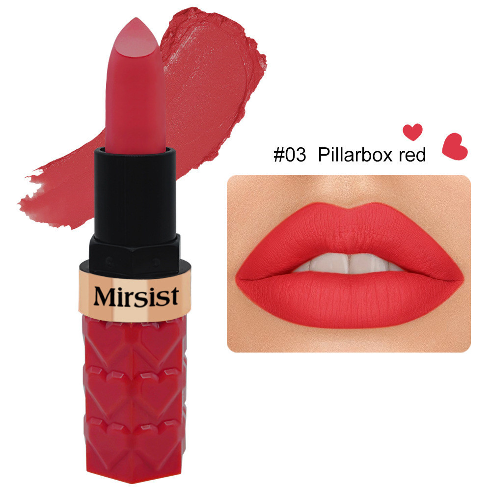 Mirsist ลิปสติกเนื้อแมท 6 สี ไม่ติดถ้วย กันน้ำ ติดทนนาน รูปที่ 4