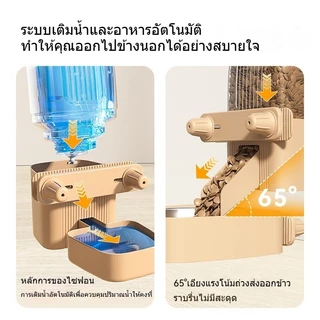 AimayaPet ที่ให้อาหารสัตว์เลี้ยง เครื่องให้อาหารแบบแขวน ที่ให้อาหารอัตโนมัติ สําหรับแขวนกรง