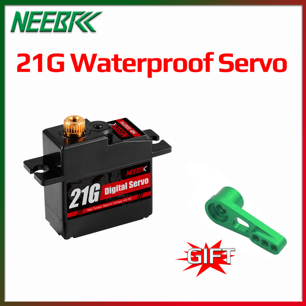 NEEBRC 21G ดิจิตอลกันน้ําเกียร์โลหะ Servo 25T โลหะ Servo Arm สําหรับ 1/14 1/16 MN82 MN78 MN99S Hyper