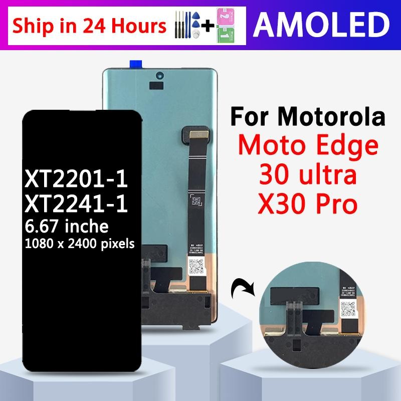Edge X สําหรับ Motorola Moto Edge 30 ultra LCD XT-2201 จอแสดงผล Touch Panel Screen Digitizer สําหรับ
