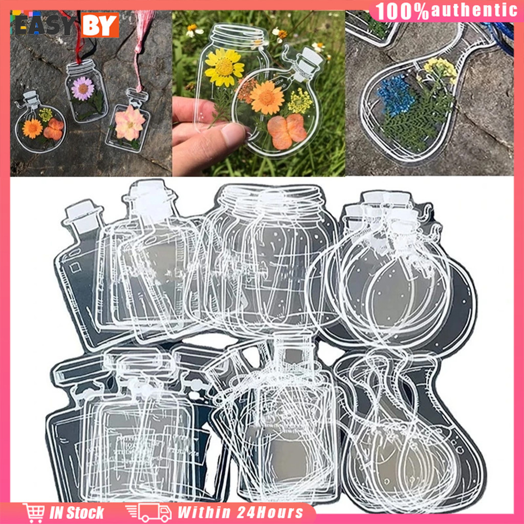 จัดส่งรวดเร็ว ชุด20ชิ้น ที่คั่นหนังสือ สีใส ลายดอกไม้แห้ง แฮนด์เมด DIYทำเองที่บ้าน bookmark