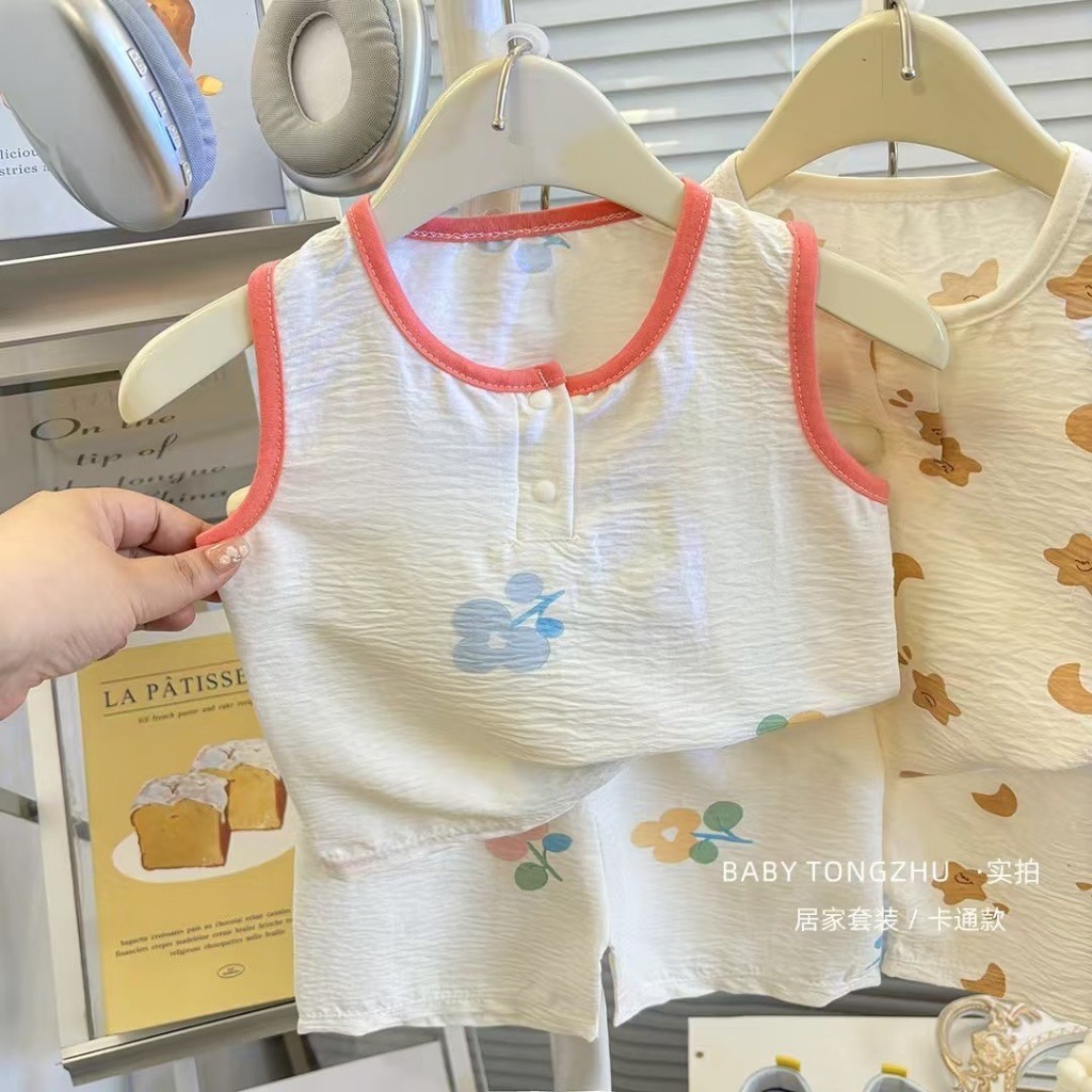 🌹เสื้อผ้าแฟชั่นเด็ก เซทเสื้อกล้าม+กางเกงขาสั้น ชุดเซ็ต 2 ชิ้น พิมพ์ลายน่ารักๆ🌹 - รูปที่ 7