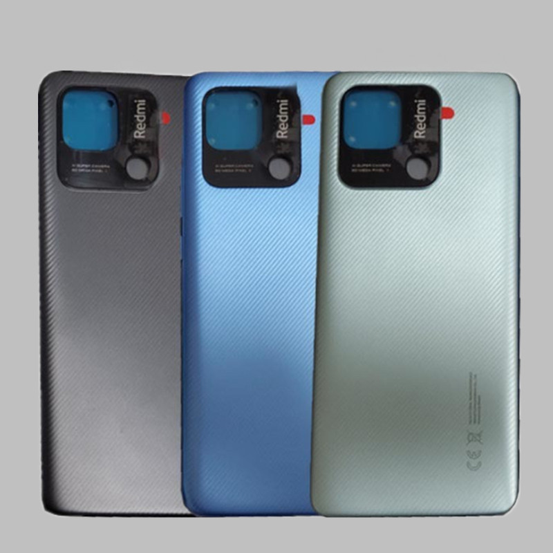 ฝาครอบแบตเตอรี่ใหม่สําหรับ Xiaomi Redmi 10C ด้านหลังฝาหลังประตูพลาสติกกรณีซ่อม