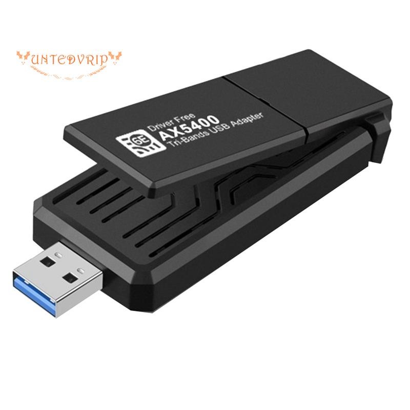 AX5400 WiFi 6E อะแดปเตอร์ USB ไร้สาย WiFi การ์ด 2.4G/5G/6GHz Tri-Band 5400Mbps USB3.0 WiFi6E อะแดปเต
