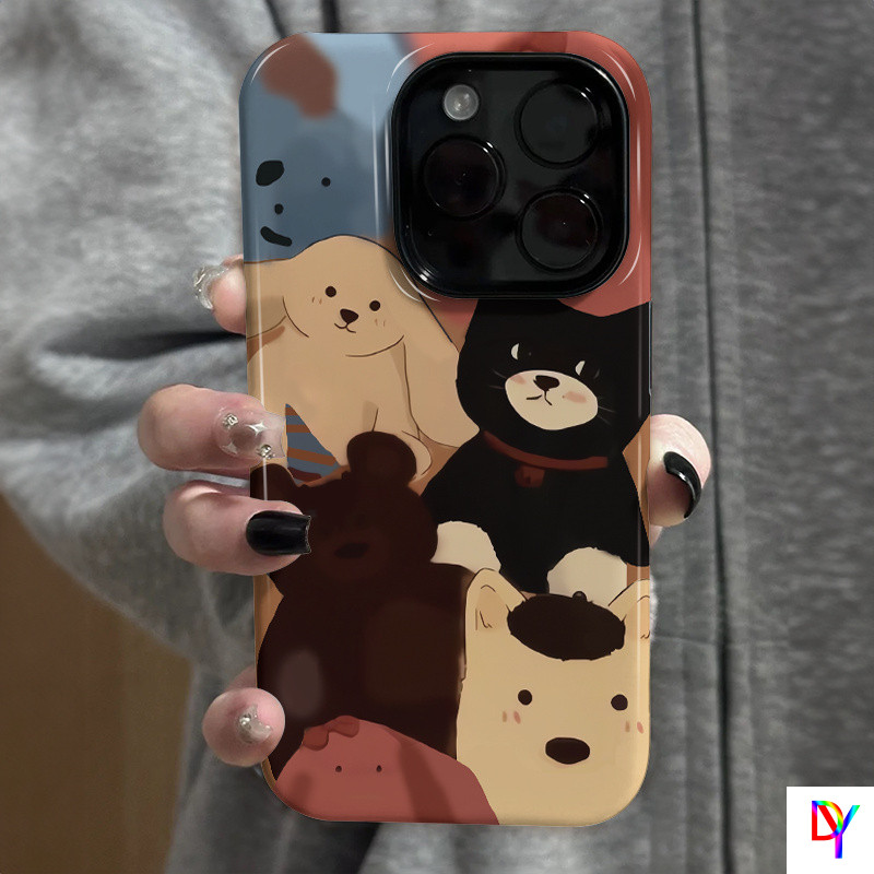 สัตว์Iphone16proโทรศัพท์มือถือสําหรับiPhone 15plus/14 Drop-Resistant 13 Hot 12/11Promax 7/8Plusสองชั