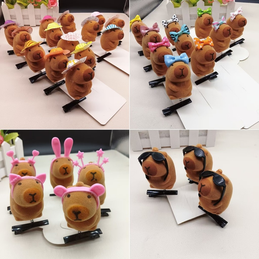 Creative Kapibara กิ๊บติดผมน่ารักแฟชั่น All-Match ฤดูใบไม้ผลิอุปกรณ์เสริมผีเสื้อคลิปด้านข้างเครื่องประดับผม