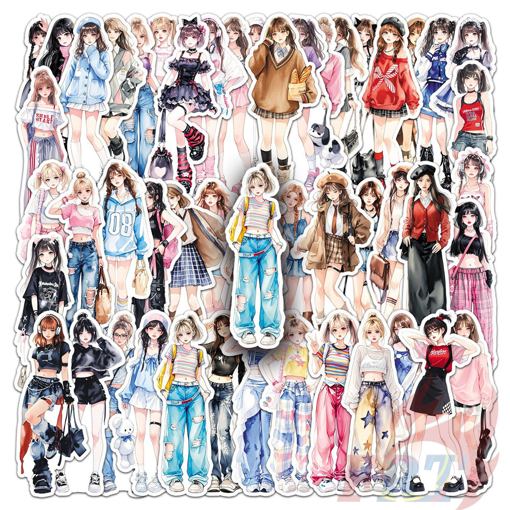 50ชิ้น/เซ็ต ❉ สติ๊กเกอร์ Y2K Girls Series 01 โมเดิร์น ❉ สติ๊กเกอร์ DIY Doodle กันน้ํา