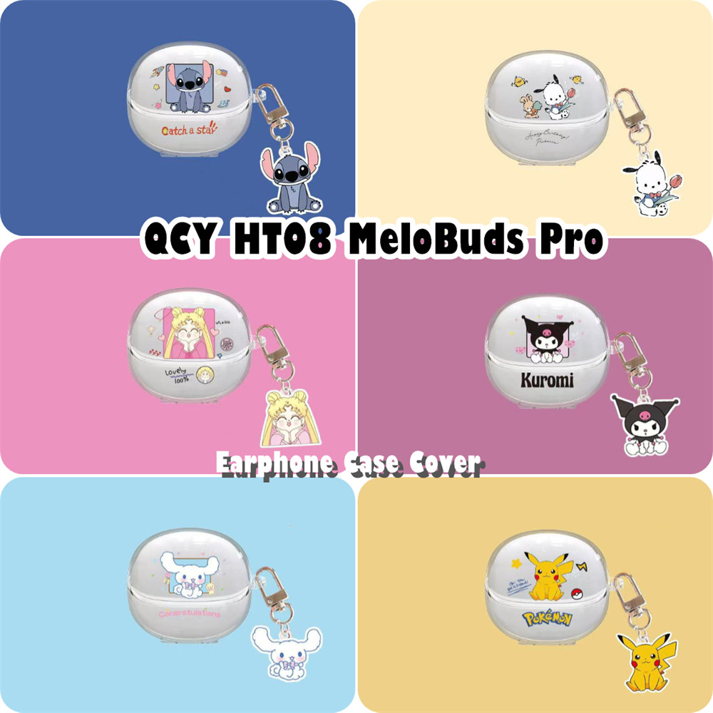 imamura สําหรับ QCY HT08 MeloBuds Pro Case เคสหูฟังการ์ตูนปลอกซิลิโคนอ่อนนุ่มโปร่งใส