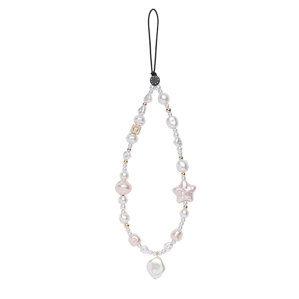 Caseti Casual Star Pearl Lanyard Elegant Pearl Shell Short Phone Chain Lanyard Mobile Phone Chain Lanyard ราคา ถูกที่สุด ดีลบีเคเค แกลเลอรีภาพที่ 2