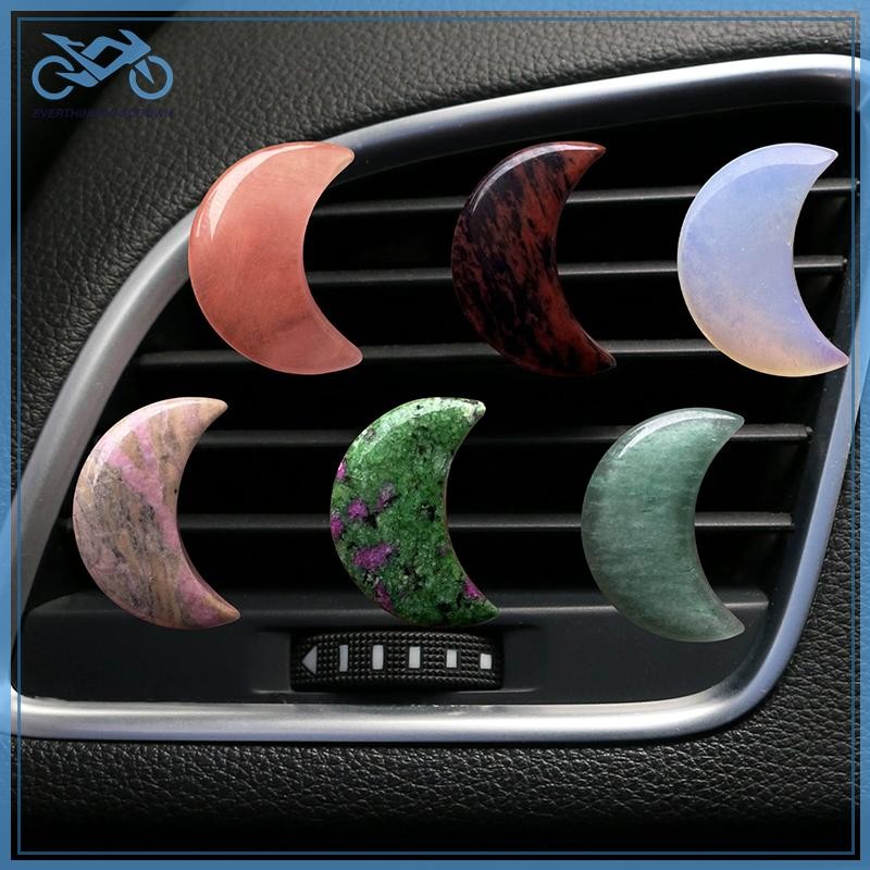 EVER Crystal Moon Car Air Freshener น้ําหอมคลิปผู้หญิง Pink Moon ตกแต่งภายใน Auto Air Conditioner Ou