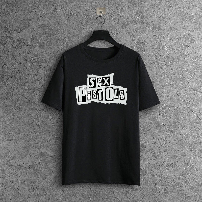 พร้อมสต็อก Top BAND sex guns Rock Indie Band Shirt Custom Print RHCP Purple Logo Vintage Tshirt Desi