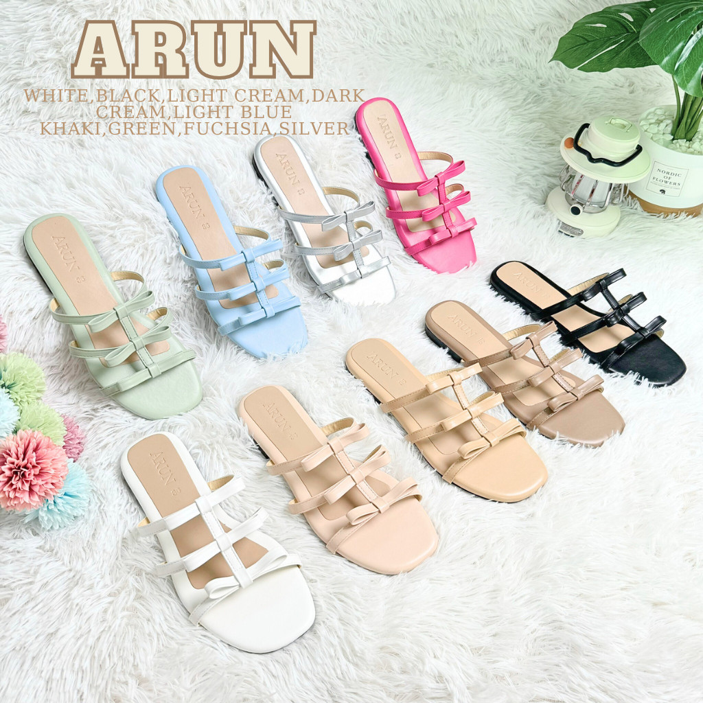 รองเท้าแตะแฟชั่น แบรนด์ ARUN รุ่น AR2026 พื้นนิ่ม หนังนิ่ม