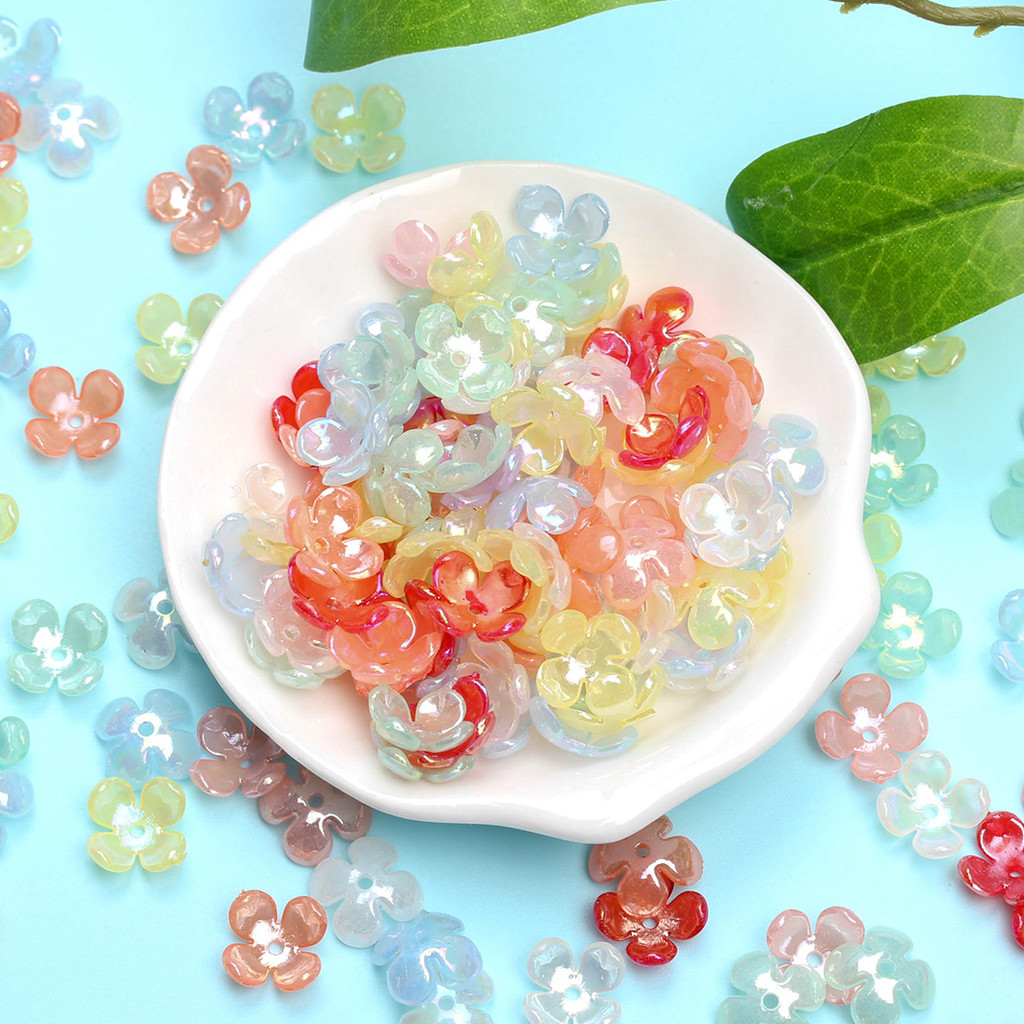 80 ชิ้น 10 มิลลิเมตร Creative Dazzle สี Bright Face ดอกไม้ลูกปัด DIY ต่างหู Hairpin เครื่องประดับอุปกรณ์เสริม
