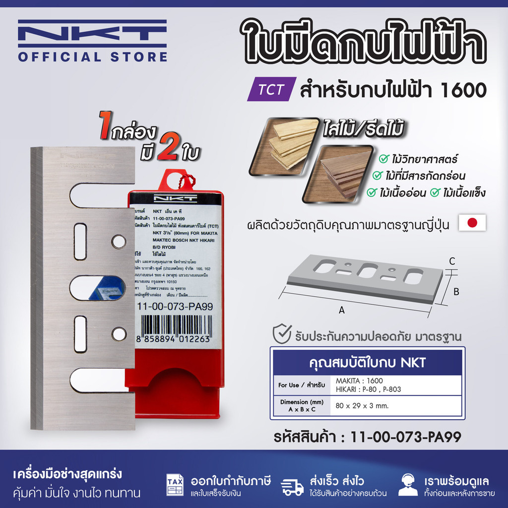 ใบกบ 3 นิ้ว 5 นิ้ว NKT FOR MAKITA 1100 1600 1804 คาร์ไบด์ TCT