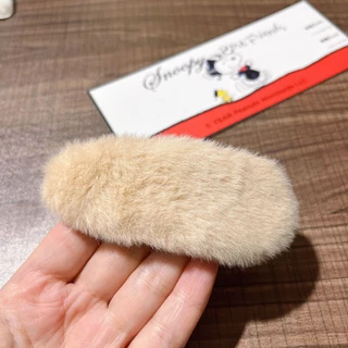 10 ซม. ~ plush BB คลิปฤดูใบไม้ร่วงฤดูหนาวสไตล์ใหม่ Simple All-Match กิ๊บติดผมไม่เจ็บผมสาว Bangs คลิป Mori สไตล์ Influencer กิ๊บติดผม