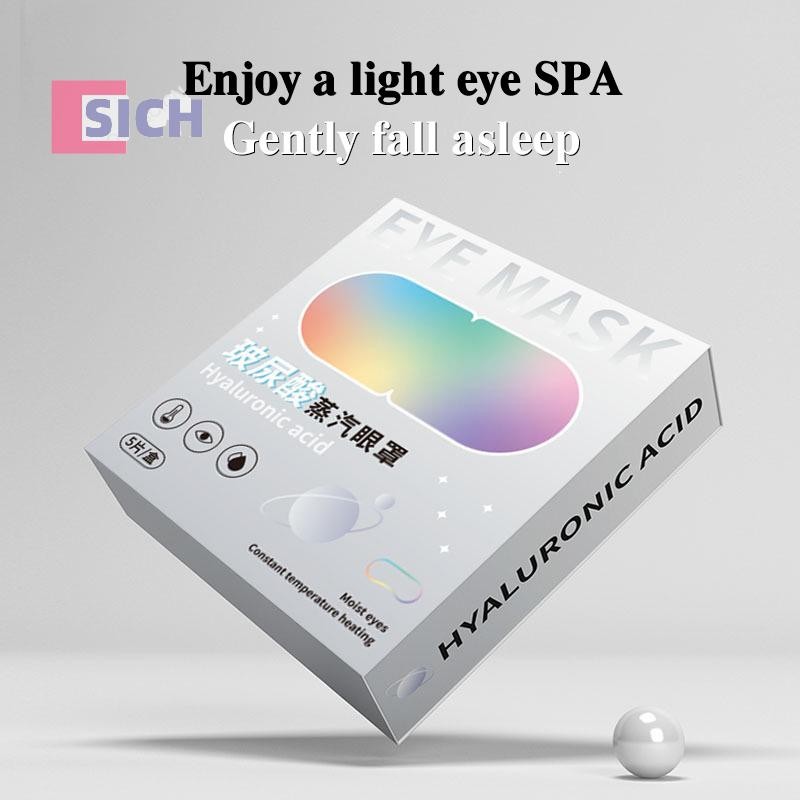 [Sich] 5 ชิ้น Steam Eye Mask พร้อมประคบร้อนเพื่อบรรเทาดวงตา, แรเงาและป้องกันดวงตาแบบพกพา Travel ใหม่