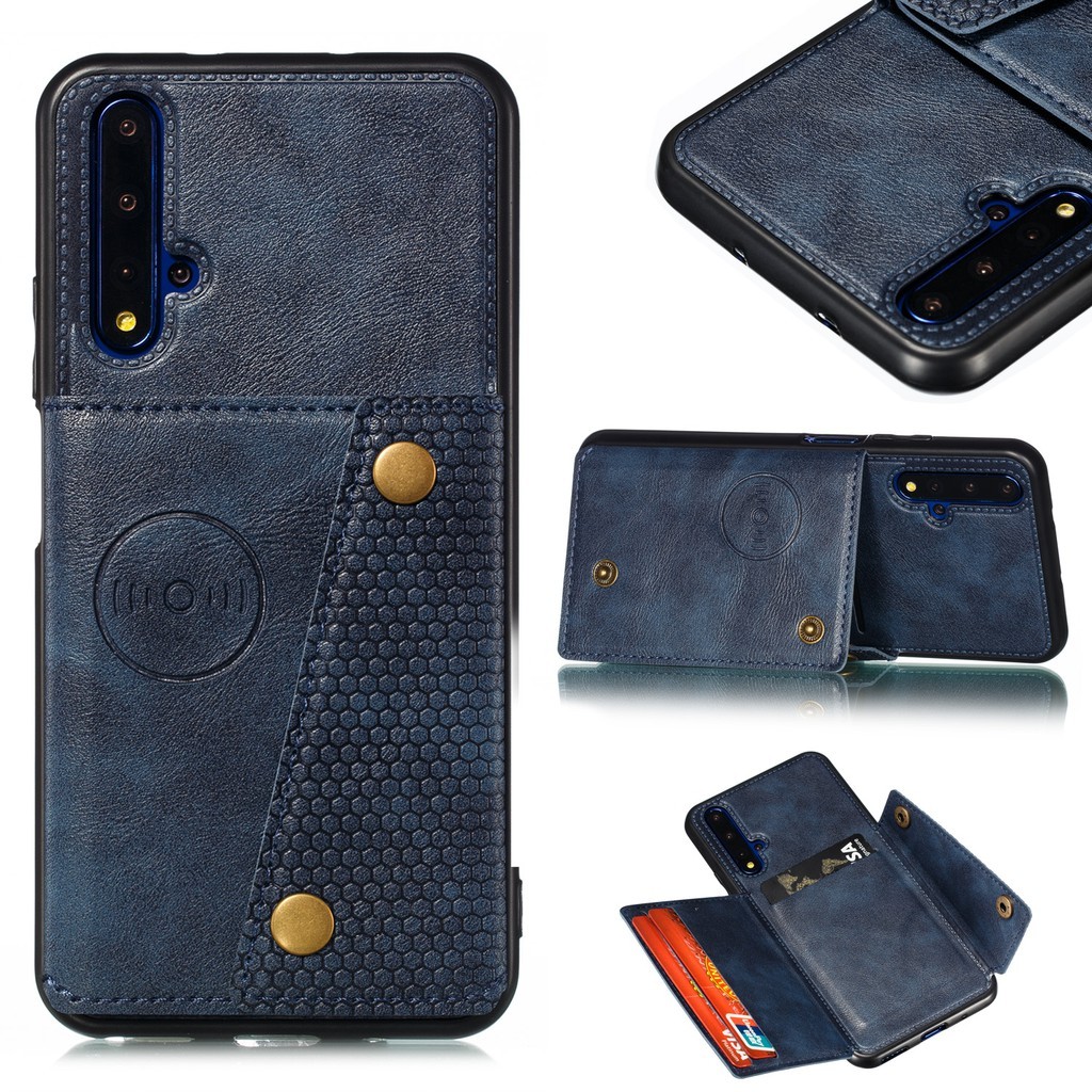 สําหรับ Huawei Nova 7 7i 5T 4e y9 prime 2019 Honro 60 70 PU หนังหลายกระเป๋าสตางค์ปกหลัง