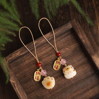 Gourd Lucky Bag Cat Claw ที่แขวนโทรศัพท์มือถือจี้โพธิ์แขวนวันปีใหม่