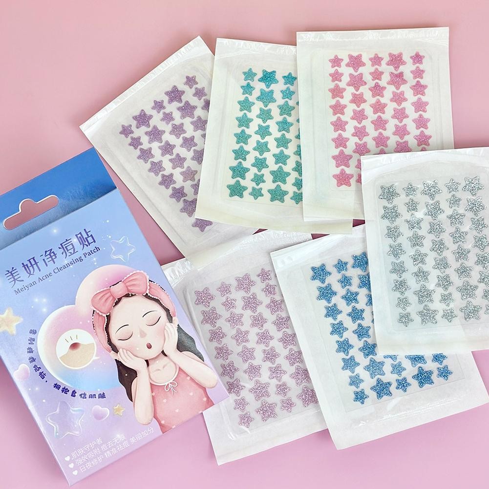 40 ชิ้น Glitter Star Acne Patch Hydrocolloid Skin Care สิวสิวแพทช์